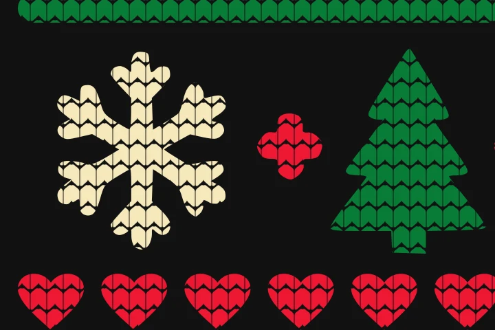Knitted border pattern