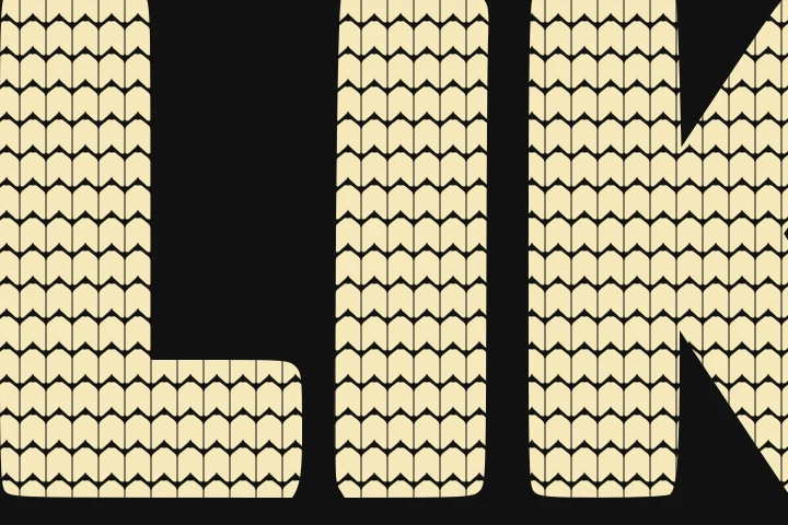 Knitted lettering